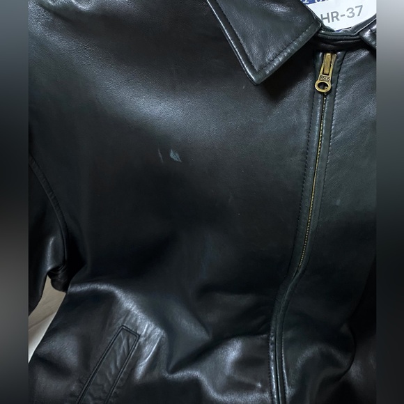 🔥 Polo Ralph Lauren Black Leather Jacket Men XXL Classic Full-Zip Timeless Style - Picture 16 of 16